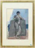 Stehender by Max Gubler, gouache, sold Mar 2025