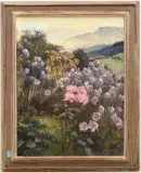 Garten im Horgenberg by Reinhold Kündig, oil on canvas, offered Mar 2025