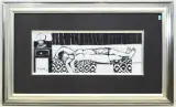 Schlafendes Mädchen by Rudolf Mirer, 2003, mixed media, sold Mar 2025
