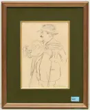 Mandolinenspieler by Théophile Steinlen, pencil, sold Mar 2025