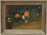 Stillleben mit Tagetes by Johann Wilhelm von Tscharner, oil on canvas, offered Mar 2025