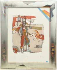 Falkner by Rudolf Mirer, 1982, color lithograph, sold Mar 2025