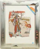 Falkner by Rudolf Mirer, 1982, color lithograph, sold Mar 2025