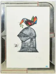 Pax by Rudolf Mirer, 1989, color lithograph, sold Mar 2025