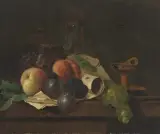 Umkreis Früchtestillleben by Jan Fris, oil on panel, sold Dec 2024
