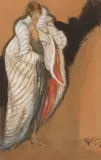 Modebild: Dame mit Hermelin Mantel by Jean-Gabriel Domergue, 1924, gouache, sold Dec 2024