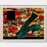 Whit Her that Pant of Mine, 1994 Acrylic on canvas by David A. Haberman, mixed media, offered Sep 2015