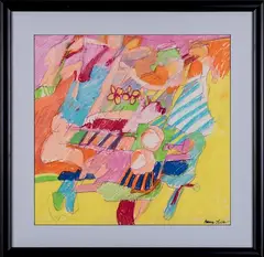 Untitled by Barry Le Va, Oil pastel on paper, offered Jul 2015