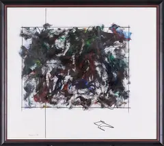 Untitled by Al Newbill, Acrylic and oil pastel on paper, offered Jul 2015