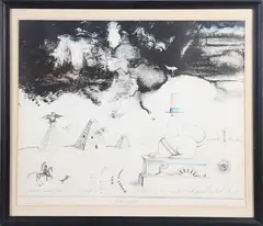 Thirteen Colonies by Saul Steinberg, 1967, Color lithograph, offered Jul 2015