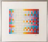 Untitled by Yaacov Agam, Lithograph with silver detailing, offered Jul 2015