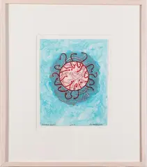 Tomtom Moon by Edwin Mieczkowski, 2003, Acrylic and pen on paper, offered Jul 2015