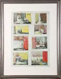 Figures in a Setting by Henry Moore, 1949, Color lithograph, offered Jul 2015