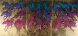 Cavalcade I, II & III by Guillaume A. Azoulay, 1989, Serigraph triptych with gold leaf, offered Jul 2015