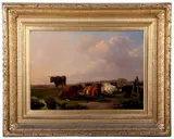 Cattle at Rest in an Evening Field by Eugène Verboeckhoven, Oil on canvas, offered Jun 2015