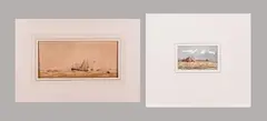 Boats in Harbor by William Frederick Settle, Watercolor, offered Jun 2015