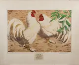 White Cocks by Martin Erich Philipp, Color woodcut, offered Jun 2015