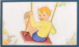 Boy on a Swing by Fern Bisel Peat, Gouache on illustration board, offered Jun 2015