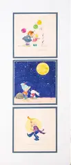 Grandpa Joo-Joo, The Pudgins, and Susina and the Pudgin Baby, Three by Fern Bisel Peat, Gouache on illustration board, offered Jun 2015