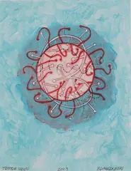 Tomtom Moon by Edwin Mieczkowski, 2003, Acrylic, offered May 2015