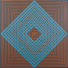 The Masterwork Pattern by Greg Russell, Acrylic on board, offered May 2015