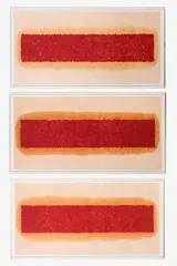 River P.25 (1-3), 2001, Triptych by Shen Fan, oil on paper, offered May 2015