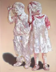 Children's Portrait #3 by Guo Jin, 1998, Oil on canvas, offered May 2015