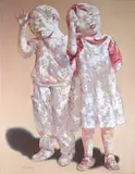 Children's Portrait #3 by Guo Jin, 1998, Oil on canvas, offered May 2015