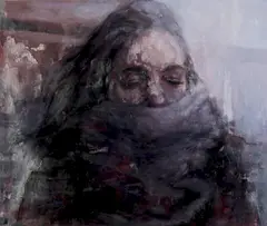 Stole by Michelle Doll, 2011, Oil on mylar, offered May 2015