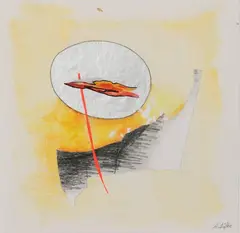 Untitled by Andrea Loefke, 2012, Mixed media on paper, offered May 2015