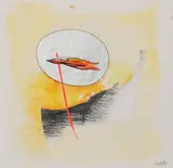 Untitled by Andrea Loefke, 2012, Mixed media on paper, offered May 2015