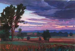 The Calm by Charles Basham, Pastel on paper., offered May 2015