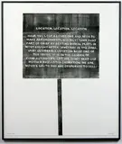 Location, Location, Location by Liz Maugans, 2012, Wood intaglio, offered May 2015