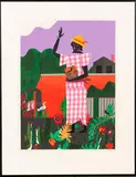 Girl In the Garden by Romare Bearden, 1979, Serigraph, offered May 2015