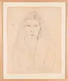 Portrait of the Artist's Wife, Claudine Hermann Meschers by Ellsworth Kelly, 1953, Pencil on paper, offered May 2015