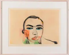 Untitled by Francesco Clemente, Woodcut in color, offered May 2015