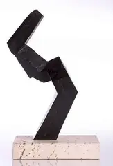 Zig Zag by Helen Beling, Bronze on a marble base, offered May 2015