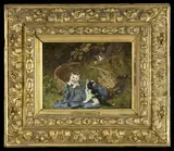 Kittens at Play by Julius Adam II, 1887, Oil on board, offered Mar 2015