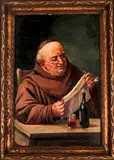 Interior Scene with Monk by A. Turini, Oil on canvas, offered Mar 2015