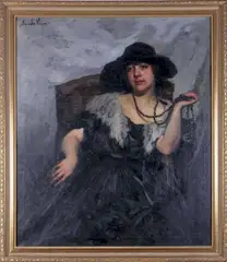 Portrait of a Lady by Sandor Vago, Oil on canvas, offered Mar 2015