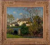 Landscape with River and House by Grigory Stepanyants, Oil on board, offered Mar 2015