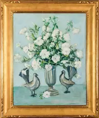 Floral Still Life by Rachel Hartley, Oil on canvas, offered Mar 2015