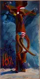 Jesus Rue (Christmess) by Mark David Gottsegen, 1994, Acrylic on canvas., offered Mar 2015