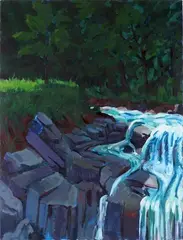 Natahala Gorge by Mark David Gottsegen, 1980, Acrylic on canvas, offered Mar 2015