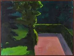 Schermer Horn Tennis by Mark David Gottsegen, 1975, Acrylic on canvas, offered Mar 2015