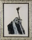 Father Berrigan by Brad Holland, Gouache, offered Mar 2015