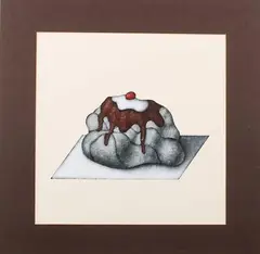 Deflated Ego by Gerald Kramer, Mixed media on board, offered Mar 2015