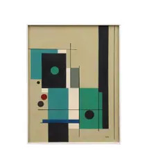 Untitled - Green and Black Geometric Composition - 1950s by Loló Soldevilla, 2019, oil on canvas laid to wood panel, sold Jun 2026