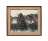 Untitled - 1972 by Shiy De-jinn, ink and watercolor on paper, sold Jun 2026