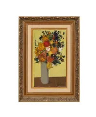 Bouquet" - 1965 by Robert Vernet-Bonfort, oil on canvas, sold Jun 2026